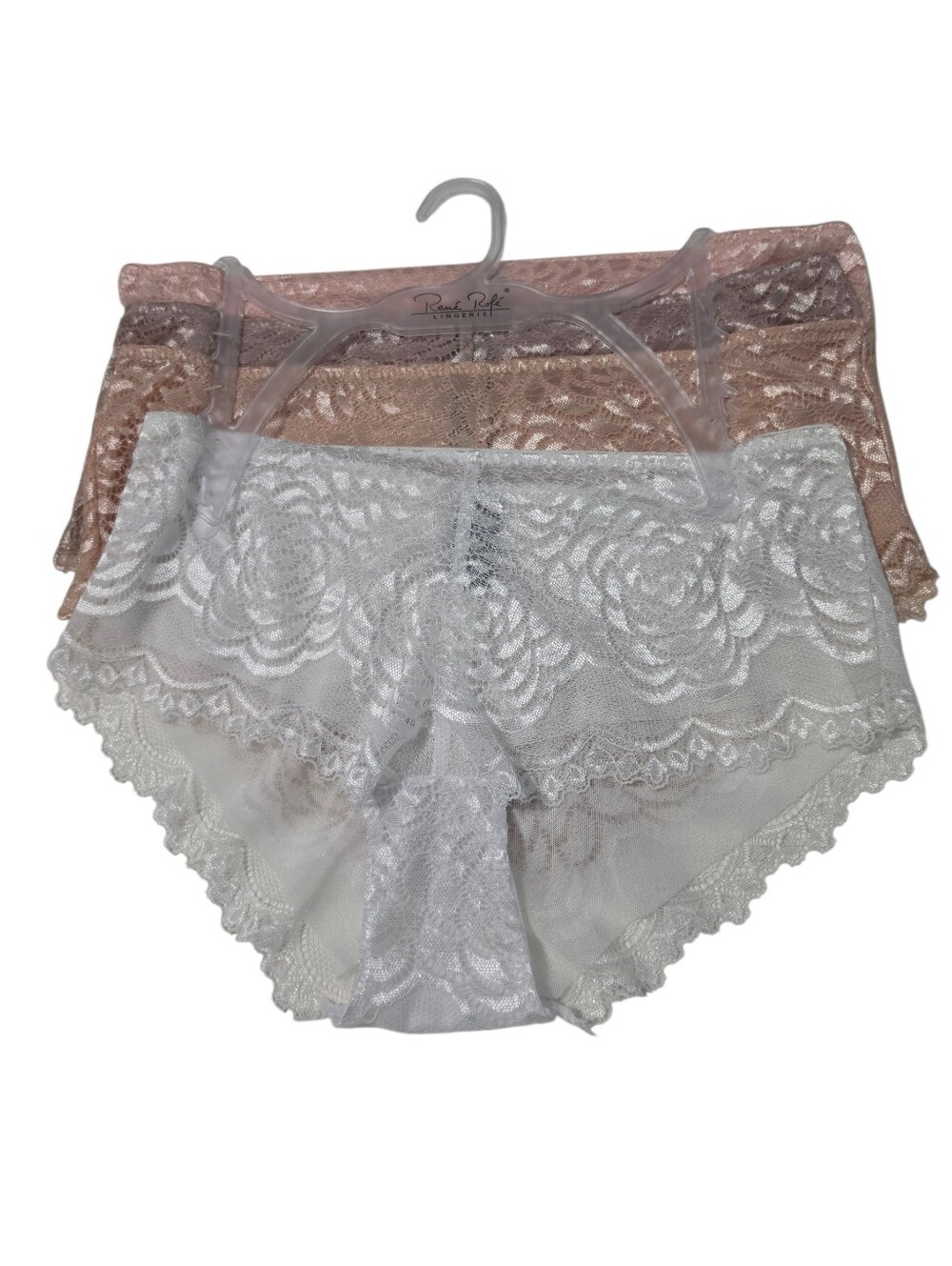 Rene Rofe 4 Pack Floral Lace Hipster Panties Sz M